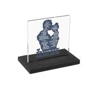 Acrylic Desk Decorative Sign, Portable Desktop Art Decoration, Stylish Acrylic Art Decor, 3,94 x 4,33 x 0,2 pulgadas, Ideal para Dad, Father, Mujeres, Men, Co-Workers, Business, Home, Gift Idea