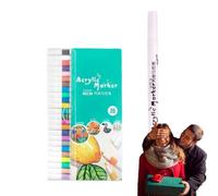 Acrylic Paint Pens - Rock Painting Art Paint Markers, Acrylic Markers Pens Set | Painting Markers, Waterproof Colors Painting Markers Set For Fabric, Porcelain, Glass, Stone, Wood