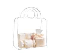 Acrylic Party Favor Bags, Clear Treat Storage, Small Gift Handbag, Transparent Candy Favor Bags, Reusable Mini Party Tote for Wedding Birthday Easter Graduation Thanksgiving Events Small Business
