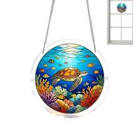 Acrylic Puzzle Suncatcher - 18 cm colorido decorativo para ventana de sol, , decoración de la luz de prisma | Indoor Home Outdoor Garden Backyard Tree Spring Party Decor