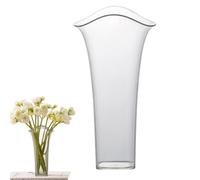 Acrylic Vases For Flowers - Floral Centerpiece Container, Aesthetic Modern Desktop Decoration, Transparent Art Object | Home Wedding Ornament, Essential Display Vessel For Bedroom Table