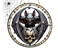Acrylic Wall Art Decor, Decorative Window Pendant, Bat Themed Wall Decor, Halloween Bat Ornament, 25 cm, 9,84 in, Halloween Bat Window Colgantes Ornament for Window, Car, Wall, Patio, Garden