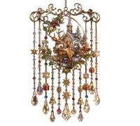 Acrylic Wind Chimes - 2D Sun Catcher, Bell Ornament Usage Home Decor | Decorative Acrylic Wind Chimes - Sun Catcher for Garden | Adorno de campana 2D con diseño colgante para decoración del hogar