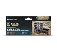 Createx Vallejo Acrílicos 080256 WizKids Wood & Steel, 8 x 8 ml