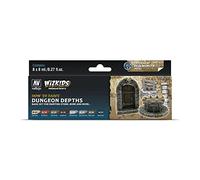 Acrylicos Vallejo 214959 80251 - Kit de pintura para maquetas de WizKids Dungeon Depths, 8 x 8 ml