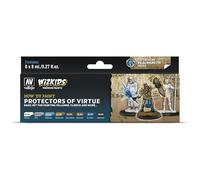 Acrylicos Vallejo 214960 80252 - Juego de Pintura WizKids Protectors of Virtue, 8 x 8 ml