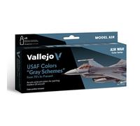 ACRYLICOS VALLEJO - AIR WAR: USAF COLORS GRAY SCHEMES From 70´s to present (8 colores x 17 ml) - Acrylicos Vallejo 71156
