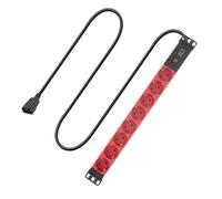ACT Regleta de 19 Pulgadas C14 IEC60320, 8 enchufes, 10 A/2500 W, para Armario de Servidor de 19 Pulgadas PDU para Montaje en Pared, Cable de 3 m - PD3004