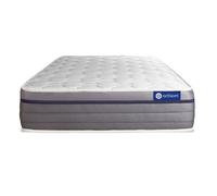 ACTISOM - Colchón Híbrido 133 x 183 - Colchón Doble, 26 cm de Grosor - Acogida de Memory Foam, Soporte Firme y Confort Equilibrado con 7 Zonas de Confort White 133 x 183