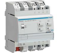Actuador de conmutación/persiana Hager TXA604D, 4/2 canales, KNX easy, 16A, carga capacitiva (C)