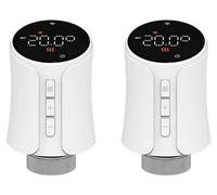 Actuador inteligente para termostato, control mediante aplicación, compatible con asistentes de voz, tecnología Zigbee, 2 unidades