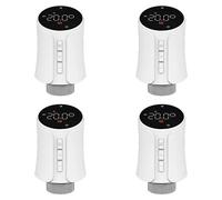 Actuador inteligente para termostatos, control mediante aplicación, compatible con asistentes de voz, paquete de 4 unidades, tecnología Zigbee
