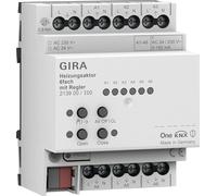 Actuador para calefacción rotatorio, modelo de 6 canales con regulador, OneKNX REG, para 6 circuitos de calefacción, con tecnología KNX Data Secure, 1 unidad.