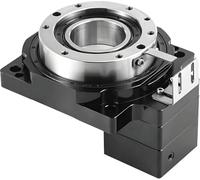 Actuador rotativo hueco de alta precisión con rodillos escalonados a 90° para montaje horizontal y vertical, compatible con servomotores y motores paso a paso. (60-5K)
