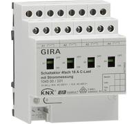 Actuador rotatorio KNX, 4 canales, 16A, con carga capacitiva (C) y control manual, 1 unidad.