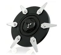 (Actualización)Disco de cuchillas + 6 cuchillas de acero inoxidable compatibles con el disco de cuchillas del robot cortacésped Bosch Indego XS300, S350, S400, S500,S+350, S+400, S+500 y M+700 (Negro)