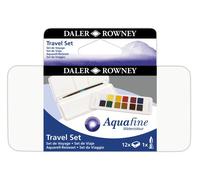 Acuarela daler rowney aquafine travel set con pincel caja de 12 colore