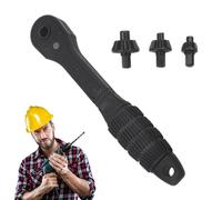 Acunny Llave de Mandrino de Taladro con Trinquete - Llave Combinada 2 en 1 para Mandrino,Llave Adaptadora Doble Cabeza para Fontanería y Reparación de Vehículos