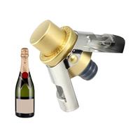 Acunny Tapones para botellas de champán, tapones para botellas de champán, tapones de acero inoxidable para botellas de champán, tapón de cava con bomba integrada, sacacorchos acoplables con puntas de