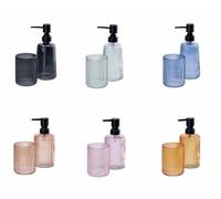 AD TREND Juego de 2 piezas de baño surtido cristal multicolor 1 unidad