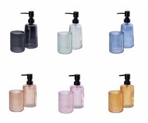 AD TREND Juego de 2 piezas de baño surtido cristal multicolor 1 unidad