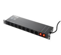 "Adam Hall 874716 Power Strip 1 U 19"""