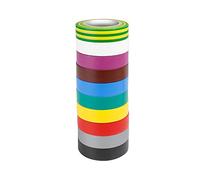 Adam Hall Accessories Cinta aislante 580813 RNB 10 0,13 x 15 mm x 10 m set de 10 colores