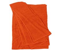 ADAMO Toalla de playa XXL 100% algodón - 100 x 220 cm, naranja: 515 - Toalla de sauna XXL, toalla de baño de gran tamaño - Toalla de ducha, toalla de baño y toalla de sauna