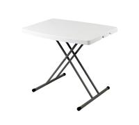 ADANITY Pack 10 Mesas Redondas Plegable 122 cm Blanca - Tablero HDPE Antimanchas - Estructura de Acero 25 mm - Capacidad 4 Personas - Mobiliario Catering Hostelería Eventos - Interior Exterior