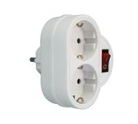 Adaptador 2 tomas con interruptor 16a/250v electro dh. con protección