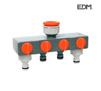 Adaptador 4 vias para grifo jardin 3/4 edm'