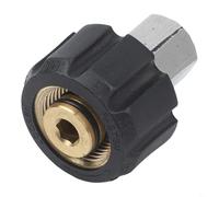 Adaptador de acero inoxidable para lavadoras a presión M22 de 12 mm hembra a hembra de 1/4 pulgadas y conexión roscada hembra de 14 mm a hembra de 3/8 pulgadas (M22 15)