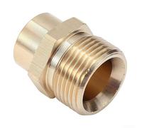 Adaptador de acoplamiento de junta de latón 1/4 hembra a rosca macho M22 de 22 x 12 x 29 mm para equipos de limpieza de agua de alta presión
