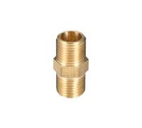 Adaptador de acoplamiento rápido for boquilla hexagonal de tubo de latón, 1-8 Uds., 1/8, 1/4, 3/8, 1/2, 3/4, 1 conector de ajuste hexagonal de tubo de rosca macho a macho(G1l4 x G3l8 1Pcs)