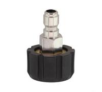 Adaptador de acoplamiento rápido para lavadoras a presión de 1/4" y 3/8" a M22 14 mm y 15 mm hembra, de latón y para herramientas de jardín (1/4 QD macho a M22 15 mm hembra)