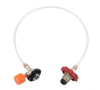 Adaptador de ahorro al aire libre para senderismo - Dispositivo de transferencia de duraluminio con válvula de purga para recarga de cartucho de isobutano 36g (A)