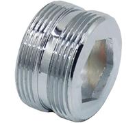 Adaptador de aireador de grifo de latón plateado, conector de rosca de 1/2 pulgada a M16/M17/M18/M19/M20/M22/M24/M28, conector de grifo macho/hembra, 1 pieza(Black)