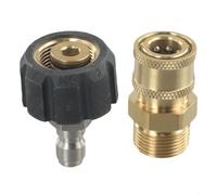 Adaptador de alta presión M22 a 1/4 pulgadas para acoplamiento rápido para Parkside para accesorios Karcher Druckwasher(1#)