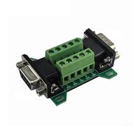 Adaptador de bloque de terminales DB9, placa de conector macho a hembra sin soldadura, terminal de relé de doble extremo con correspondencia para proyectos de cableado industrial