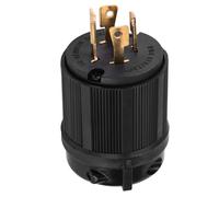 Adaptador de bloqueo para generador, enchufe macho de grado industrial con conexión a tierra de 3 polos y 4 cables, de instalación rápida y larga