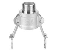 Adaptador de Bomba de Basura Qqmora de Acero Inoxidable DN20 3/4 "B Hembra Camlock Fitting con Roscas de Tubería Macho Camlock Fitting 3/4" Rosca Cam Lock Hembra 8x6x5