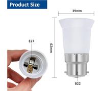 Adaptador de bombilla LED ecológico, convertidor de casquillo de bayoneta de rosca de bajo consumo para iluminación del hogar, compatible con