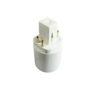 Adaptador de bombilla LED G24q de 4 pines y 15 mm a E27/E26
