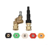 Adaptador de boquilla de lavado a presión resistente, cabezal giratorio de 180° para Lavor para Champion para Craftsman - Kit de conectores de olla de espuma de alta presión