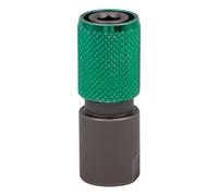 Adaptador de brocas de conversión de herramientas de 0.25 pulgadas, cuerpo roscado de acero al carbono con funda moleteada para instalación, soporte de brocas de trabajo, convertidor de conector