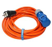 Adaptador de camping CEE, PUR, H07BQ-F, 3x2,5 – Enchufe CEE – naranja – 50 metros – para autocaravanas/campers