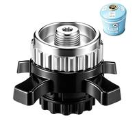 Adaptador de cartucho de gas compatible con válvula de rosca Campingaz CV Easy Clic, transición de cierre de bayoneta a rosca de 7/16 pulgadas, conexión de adaptador de gas para accesorios de cocina
