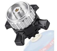 Adaptador de cartucho de gas para Campingaz CV Easy Clic a EN417 válvula de rosca, cilindro de gas, adaptador de bayoneta Easy Clic a rosca de 7/16" para hornillos de camping al aire libre, plata