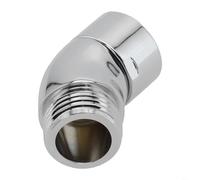 Adaptador de codo de ducha G1/2 cromado de 135 grados de válvula en ángulo para cabezal de ducha de mano, extensión de brazo de montaje en pared placa trasera