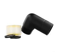 Adaptador de codo para cabezal de ducha, 1,27 cm NPT negro mate, extensor de 90 grados, construcción de latón macizo, resistente al óxido y a las fugas, para baño y caravana